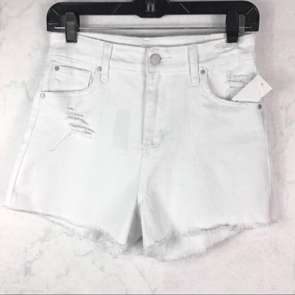 [BP] High Rise Ripped Denim Shorts - Picture 2 of 3